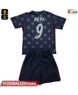 Günstige Vereinigte Staaten Ricardo Pepi #9 Auswärts Trikotsatzt Kinder WM 2026 Kurzarm (+ Kurze Hosen)